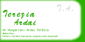terezia ardai business card